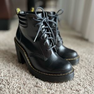 •SOLD• Dr. Martens | Black Persephone Lace Up Heeled Boots US 5